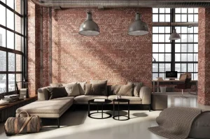 Desain Ruang Tamu Modern Industrial