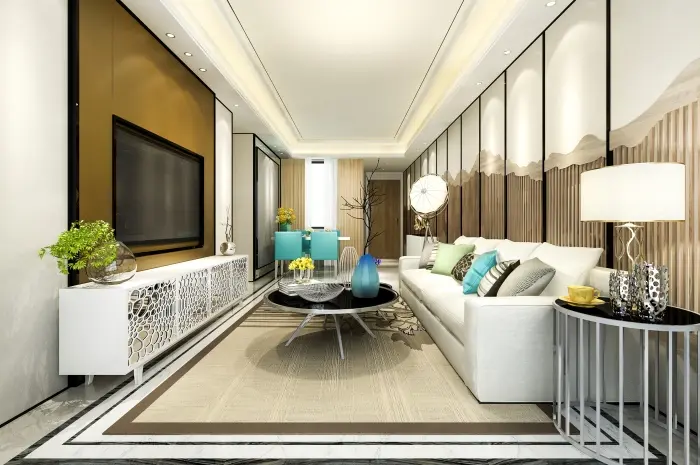 Ruang Tamu yang Panjang dan Sempit