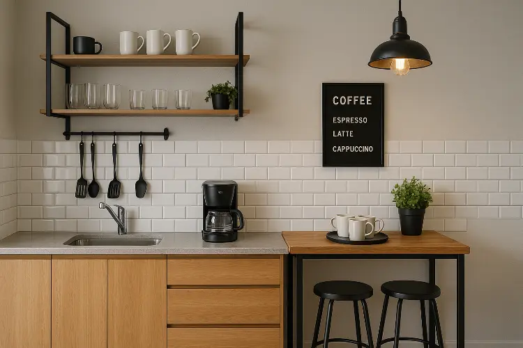 Dapur Mungil Bergaya Kafe