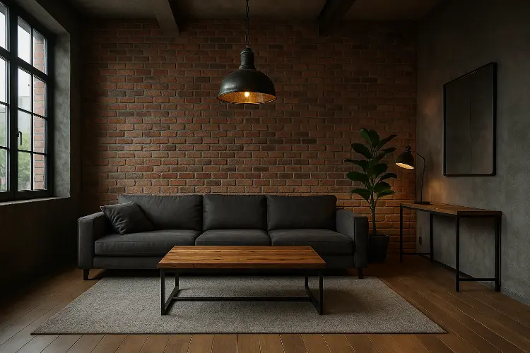 Ruang Tamu Gaya Industrial