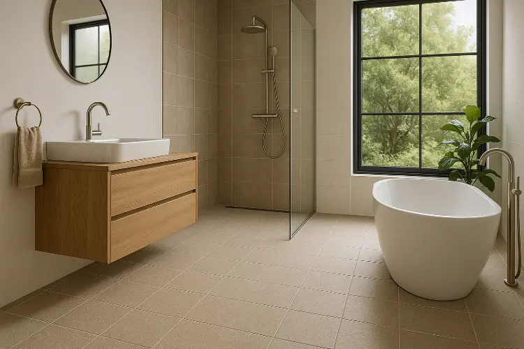 Inspirasi Lantai Kamar Mandi yang Nyaman, Estetik, dan Aman