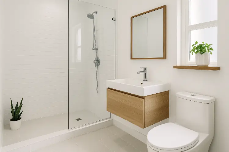 Menata Kamar Mandi Minimalis - Kamar Mandi Putih yang Bersih dan Luas