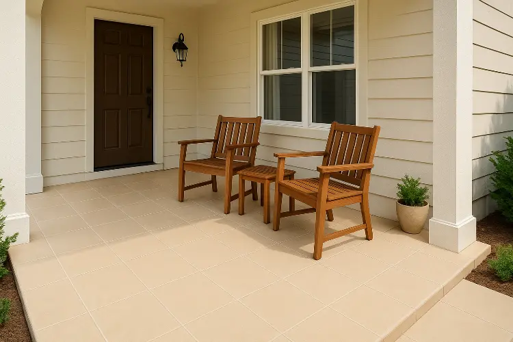 Warna Keramik Lantai Teras Warna Krem