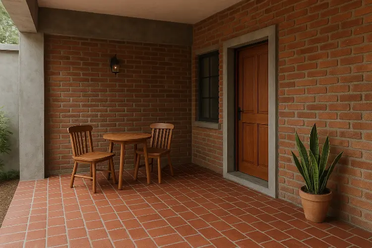 Keramik Lantai Teras Warna Merah Bata