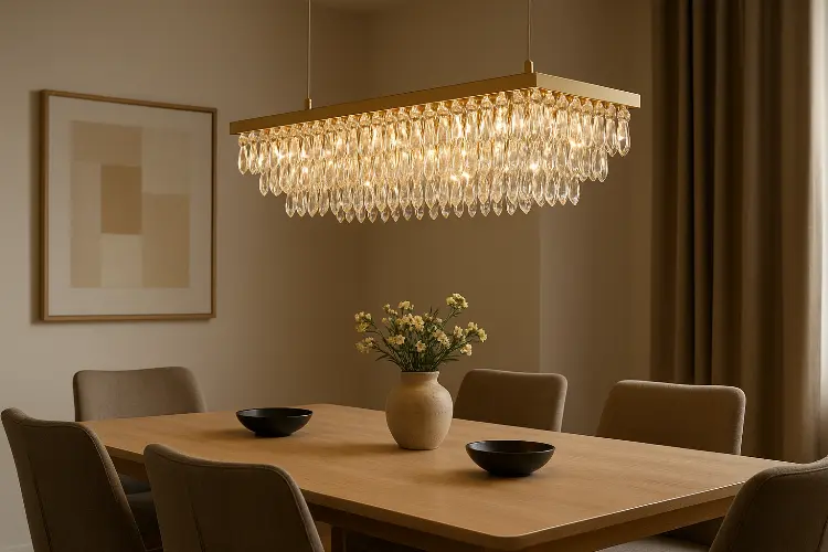 Lampu Gantung Kristal Persegi