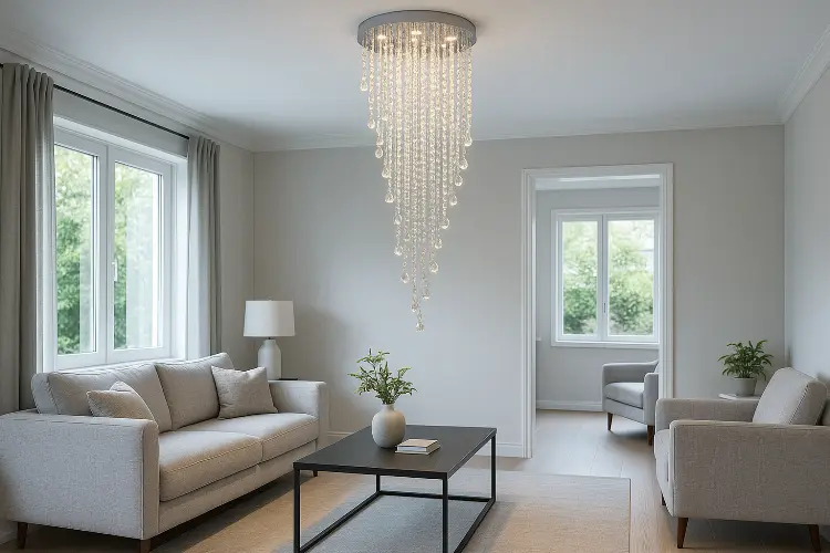 Lampu Kristal Gantung Bergaya Air Terjun (Waterfall Chandelier)