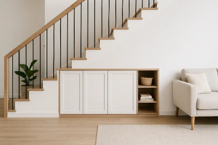 Lemari Minimalis Bawah Tangga - Hemat Ruang