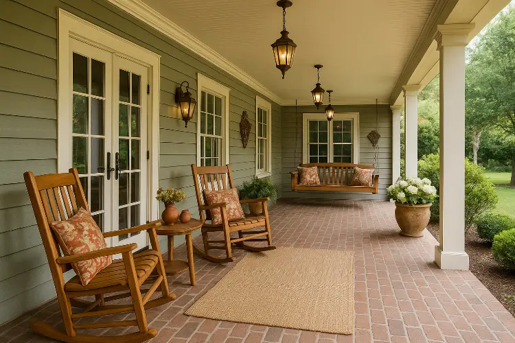 Model Teras Rumah Panjang 8 Meter - Hangat dengan Nuansa Vintage