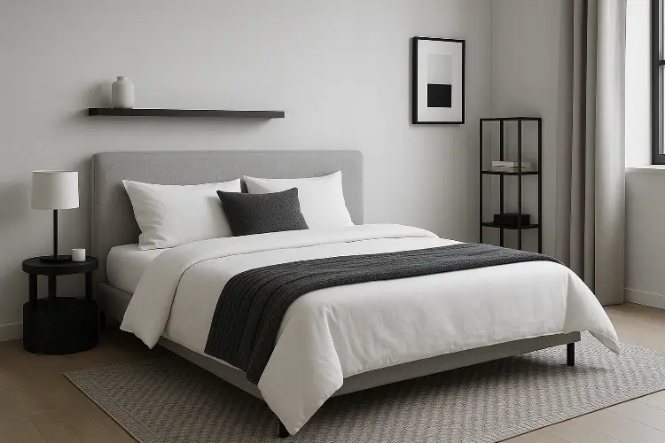 Desain Kamar Tidur Minimalis - Sentuhan Monokrom yang Menenangkan