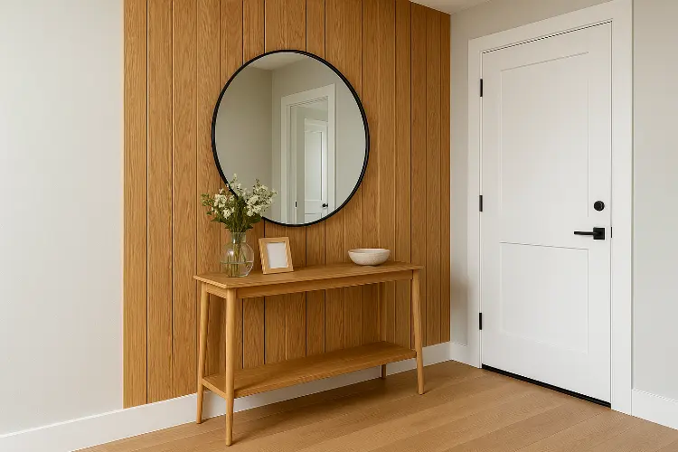 Gunakan Aksen Kayu di Area Foyer