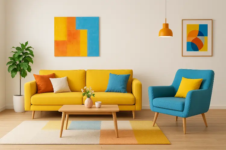Ruang Tamu Nuansa Cheerful